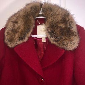 Kate Spade Wool Jacket with Faux fur trim